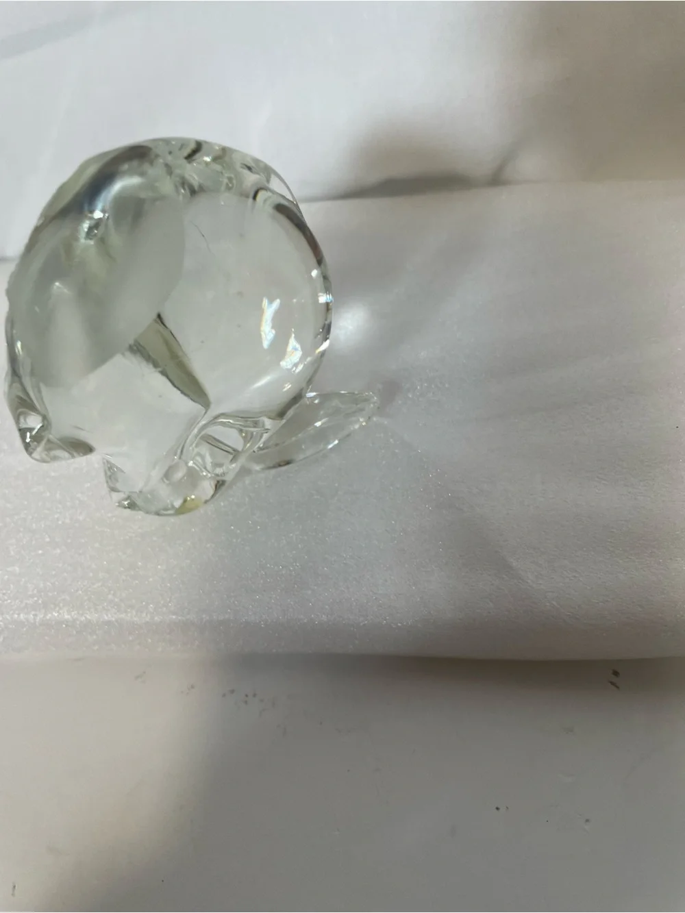 Clear Glass Bunny Figurine Decorative Accent